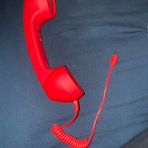 NIB Never been used Retro Red Telephone Handset with USB-C